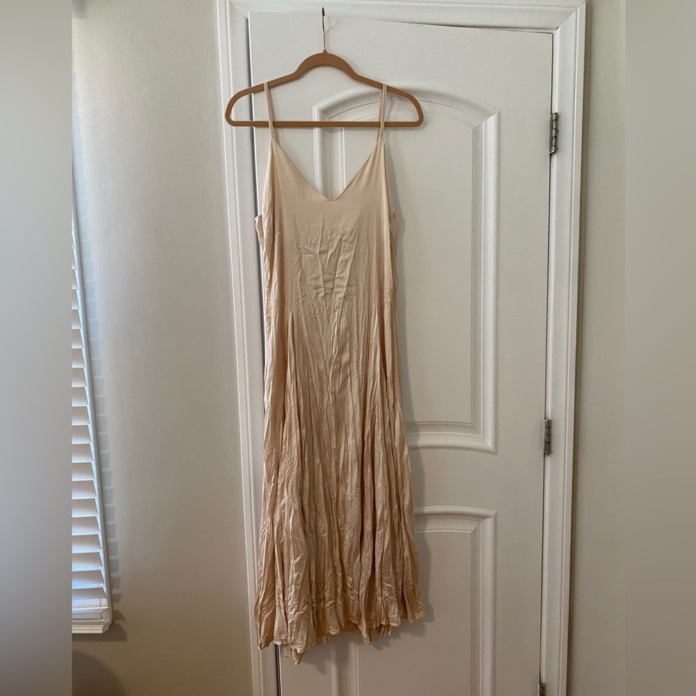 Zara crinkled slip dress